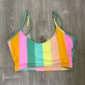 The Bikini Lab "Sherbet" Striped Bikini Top